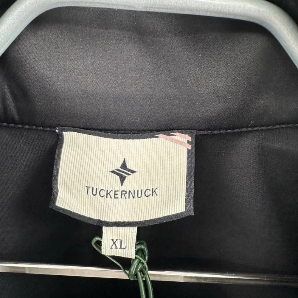 Tuckernuck Black Willow Blouse sz XL NWT Collared Cotton Stretch Poplin Top - Picture 3 of 4